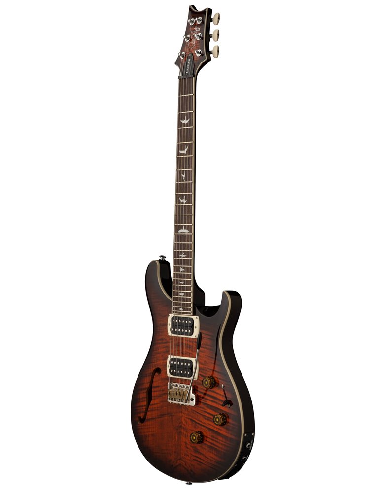 SE CUSTOM 24 SEMI-HOLLOW PIEZO ORANGE TIGER SMOKEBURST