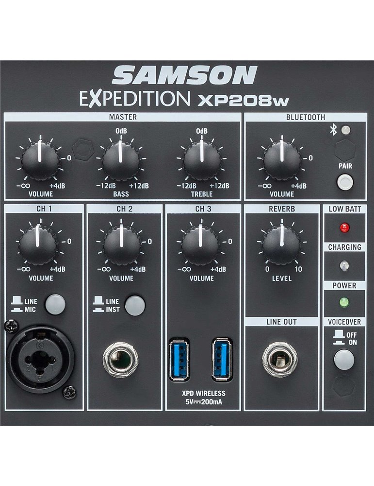 EXPEDITION XP208W RECHARGEABLE PORTABLE PA SYSTEM