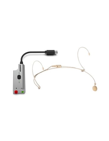 DEU1 BROADCAST HEADSET MICROPHONE BUNDLE (DE5 MIC+UP1 ADAPTER)