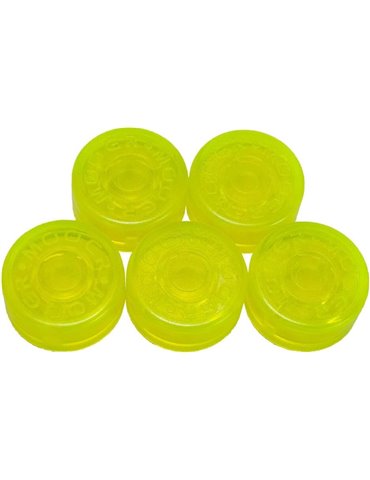 YELLOW GREEN FOOTSWITCH TOPPER,5 PCS PER BAG