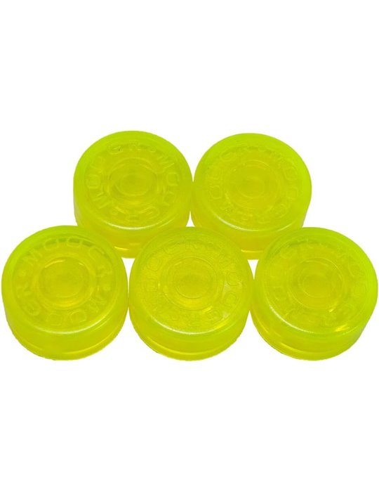 YELLOW GREEN FOOTSWITCH TOPPER,5 PCS PER BAG