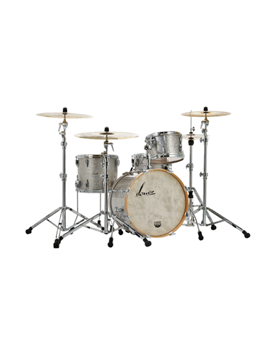 SET VINTAGE BOMBO 20(PERFORADO)VINT.SILVER GLITTER