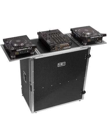 U92049SL2 - ULTIMATE FOLD OUT DJ TABLE SILVER PLUS (WHEELS)