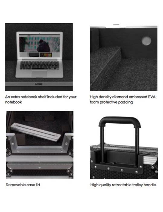 U91054BL - FC MULTI FORMAT XXL BLACK PLUS (LAPTOP SHELF, TROLLEY & WHEELS)