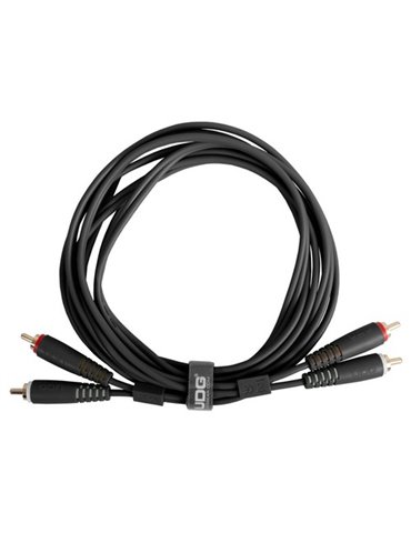 U97003BL - ULTIMATE AUDIO CABLE SET RCA-RCA STRAIGHT BLACK