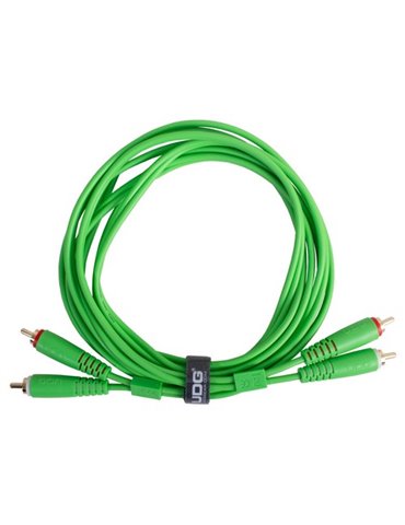 U97003GR - ULTIMATE AUDIO CABLE SET RCA-RCA STRAIGHT  GREEN