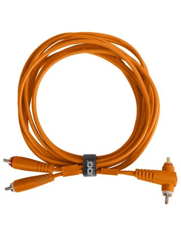 U97005OR - ULTIMATE AUDIO CABLE SET RCA STRAIGHT - RCA ANGLED ORANGE