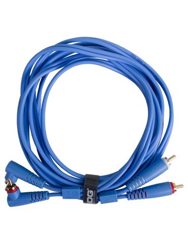 U97005LB - ULTIMATE AUDIO CABLE SET RCA STRAIGHT - RCA ANGLED LIGHT BLUE