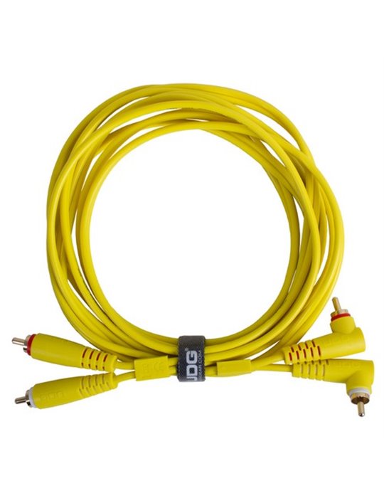 U97005YL - ULTIMATE AUDIO CABLE SET RCA STRAIGHT - RCA ANGLED YELLOW