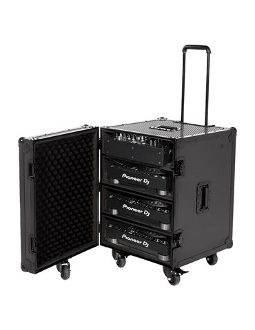 U91101BL - ULTIMATE FLIGHT CASE FOR SET CDJ/MIXER BLACK PLUS (T&SW)