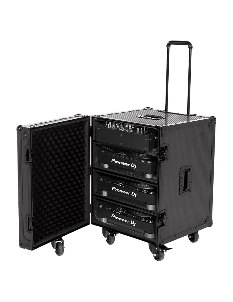 U91101BL - ULTIMATE FLIGHT CASE FOR SET CDJ/MIXER BLACK PLUS (T&SW)