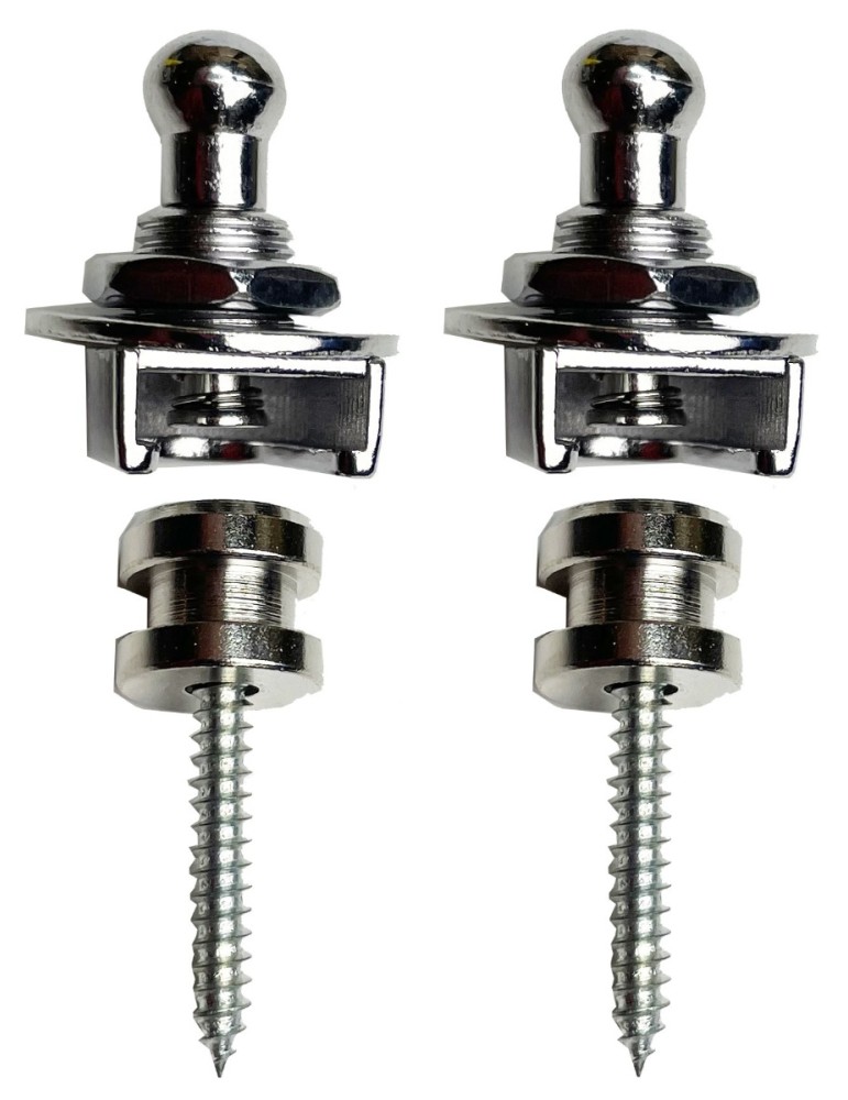 SUJETA CORREAS CON BLOQUEO (PAR) CROMADO