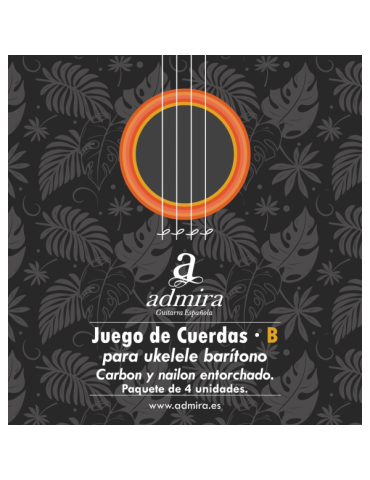 JUEGO DE CUERDAS ADMIRA PARA UKELELE BARÍTONO CA500UKCB CARBON