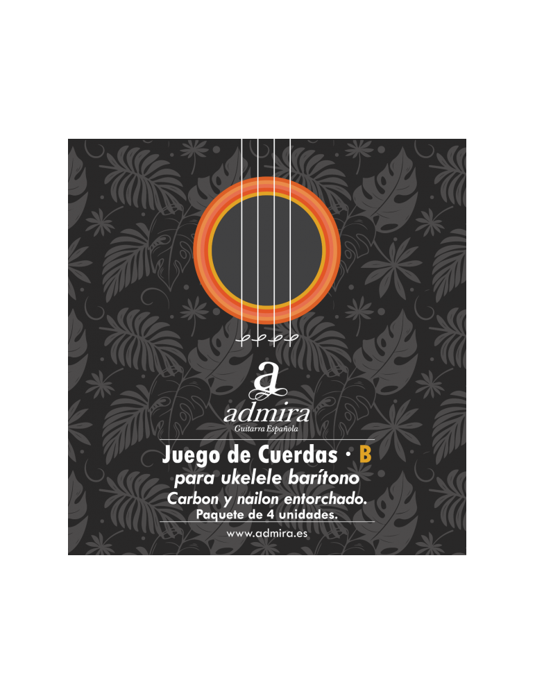 JUEGO DE CUERDAS ADMIRA PARA UKELELE BARÍTONO CA500UKCB CARBON
