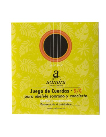 JUEGO DE CUERDAS ADMIRA PARA UKELELE SOPRANO Y CONCIERTO CA500UKSC NAILON