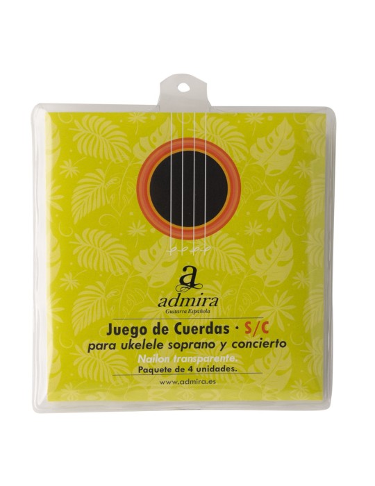 JUEGO DE CUERDAS ADMIRA PARA UKELELE SOPRANO Y CONCIERTO CA500UKSC NAILON