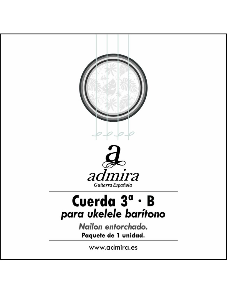 3ª CUERDA ADMIRA PARA UKELELE BARITONO NAILON ENTORCHADO CA503UKB