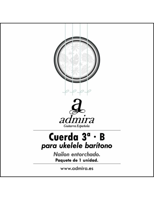 3ª CUERDA ADMIRA PARA UKELELE BARITONO NAILON ENTORCHADO CA503UKB