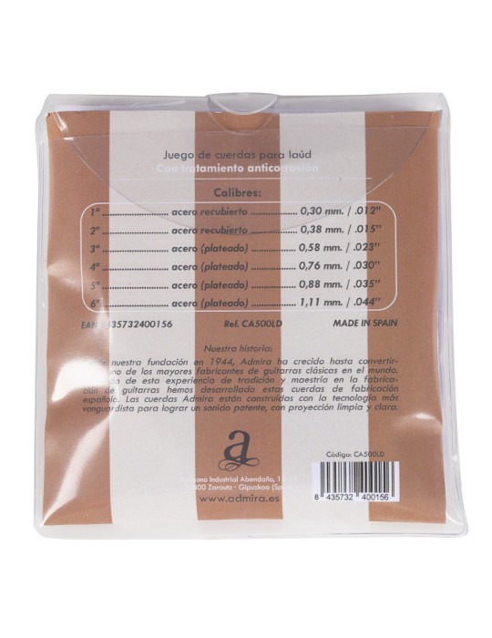 JUEGO DE CUERDAS ADMIRA PARA LAÚD