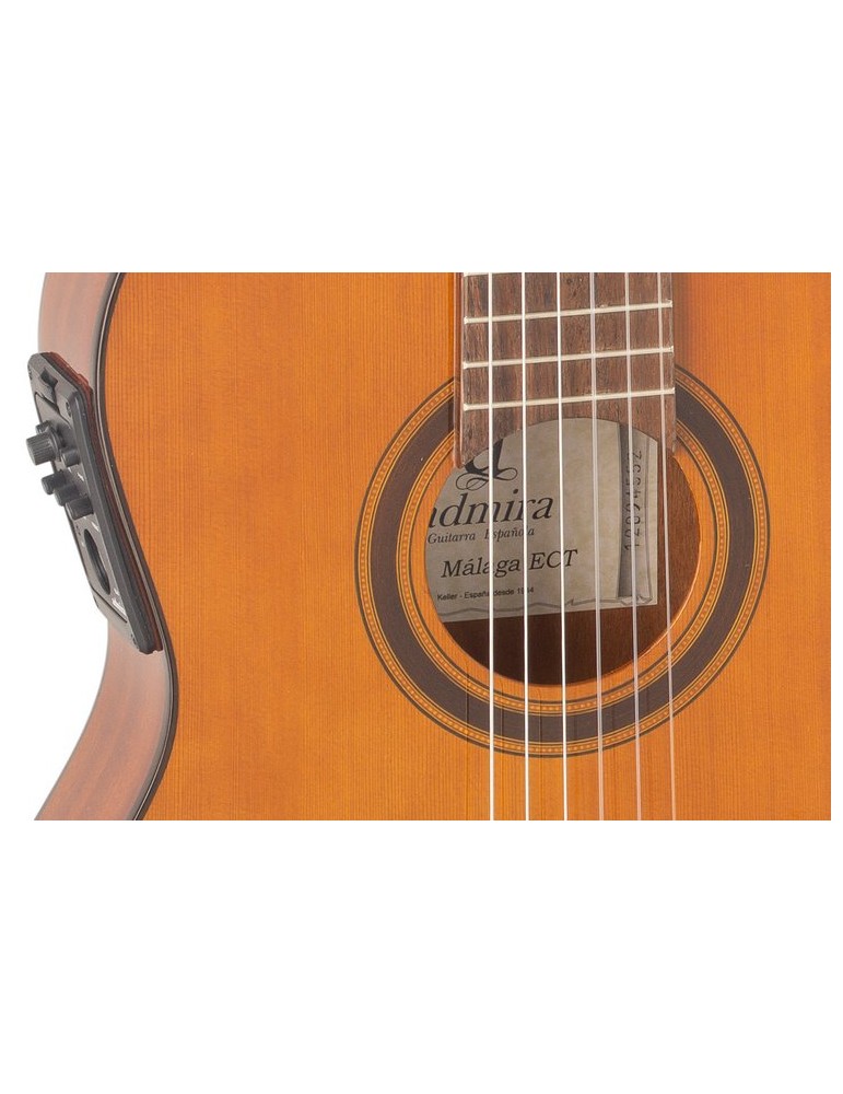 GUITARRA CLÁSICA ADMIRA MÁLAGA ELECTRIFICADA CUTAWAY CUERPO ESTRECHO SERIE CONSERVATORIO