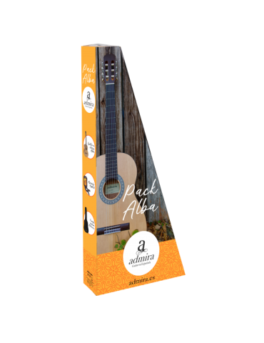 PACK DE GUITARRA CLÁSICA ADMIRA ALBA 4/4 SERIE INICIACIÓN 2