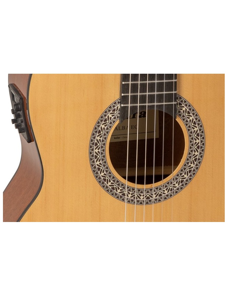 GUITARRA CLÁSICA ADMIRA ALBA 4/4 ELECTRIFICADA CON CUTAWAY SERIE INICIACIÓN BRILLO