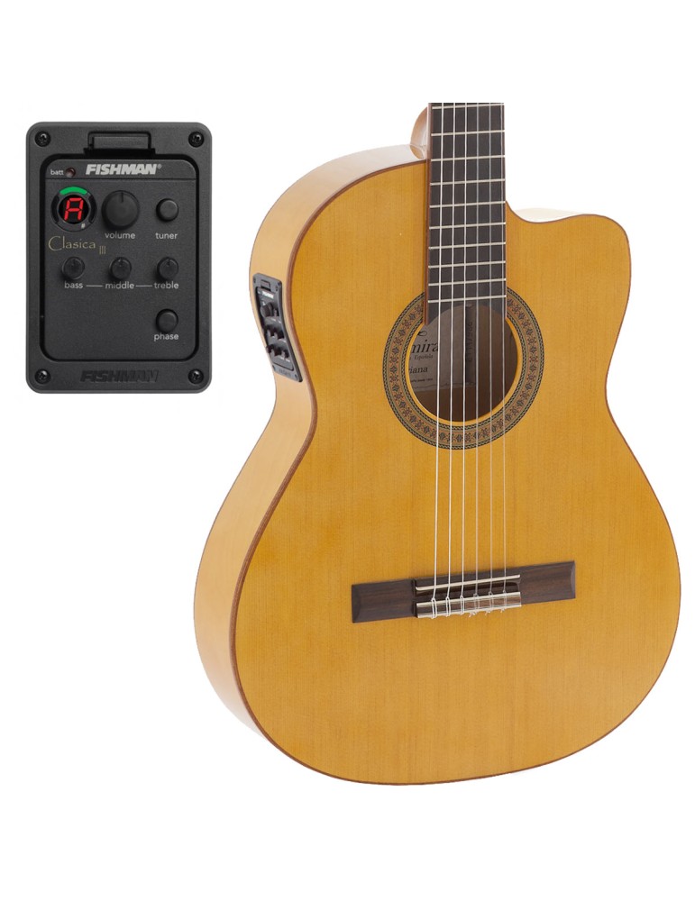 GUITARRA CLÁSICA ADMIRA TRIANA SERIE FLAMENCO ELECTRIFICADA CUTAWAY FISHMAN
