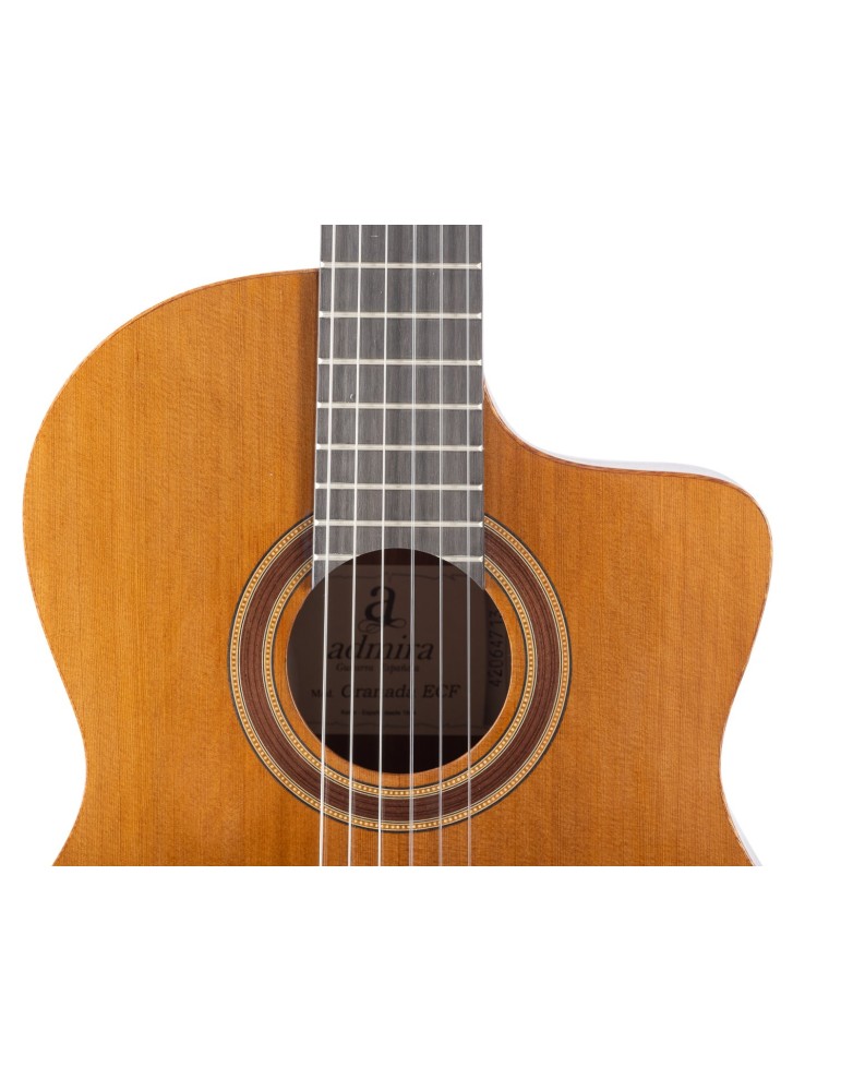 GUITARRA CLÁSICA ADMIRA GRANADA ELECTRIFICADA FISHMAN CUTAWAY SERIE CONSERVATORIO