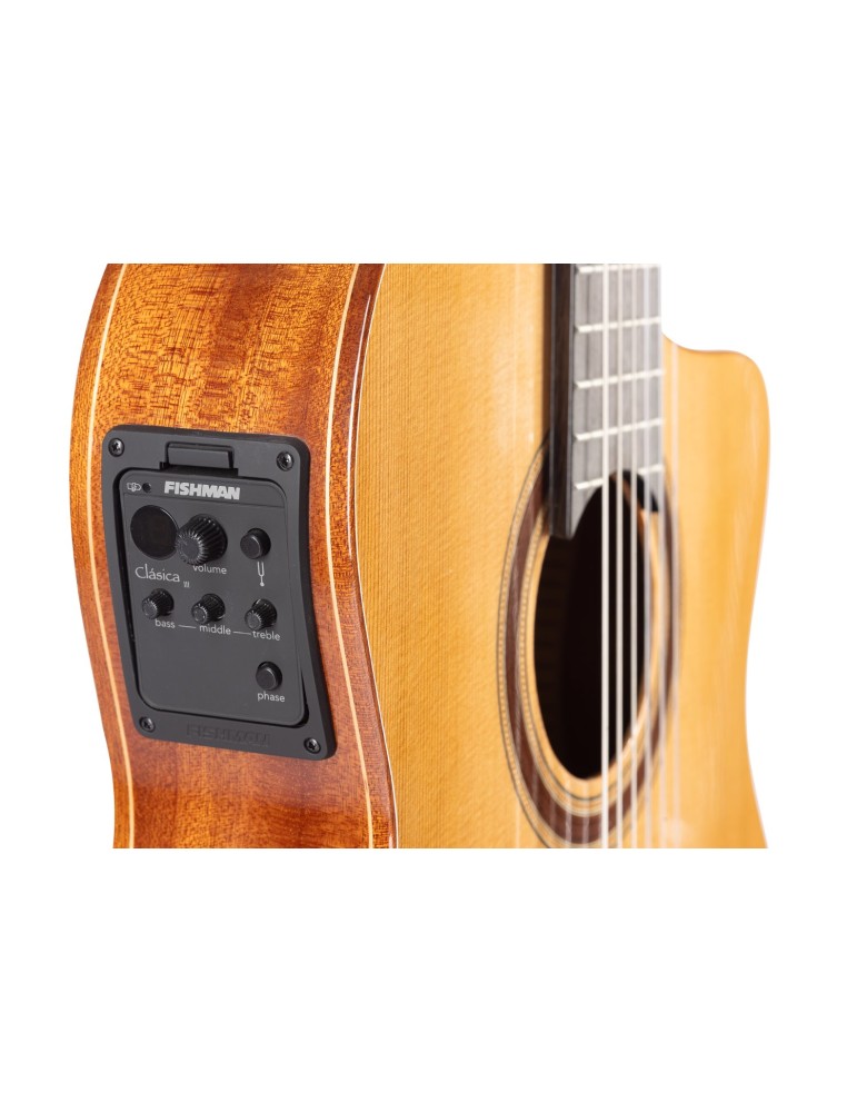 GUITARRA CLÁSICA ADMIRA GRANADA ELECTRIFICADA FISHMAN CUTAWAY ESTRECHA SERIE CONSERVATORIO