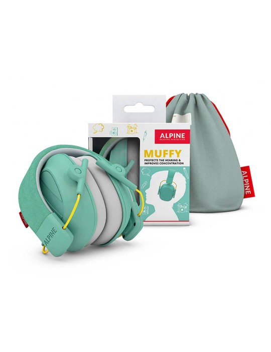 CASCO PROTECCIÓN OÍDOS PARA NIÑOS VERDE CLARO