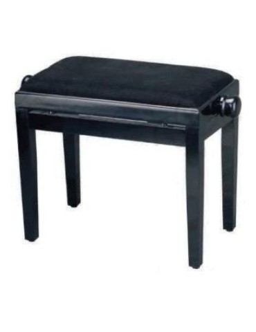 BANQUETA REGULABLE PARA PIANO NEGRO BRILLO