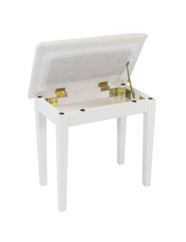 BANQUETA AMADEUS PARA PIANO BLANCO MATE 2