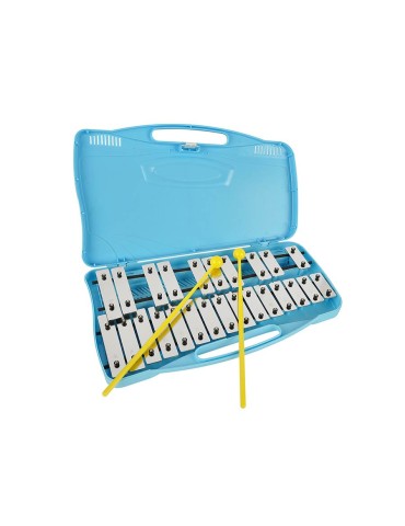 glockenspiel, 25 notes, G-G, in plastic case, with