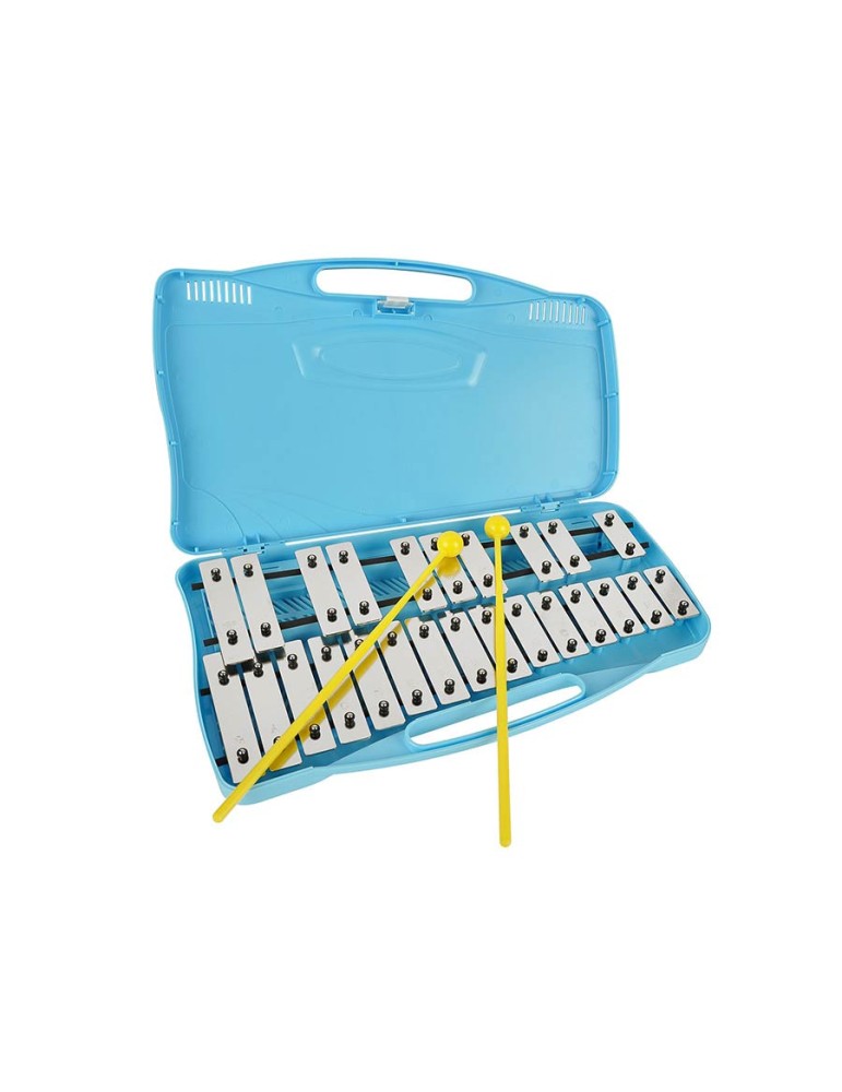 glockenspiel, 25 notes, G-G, in plastic case, with