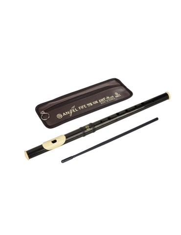 flute (AF-10), ABS, black-ivory, 2-piece, 350 mm