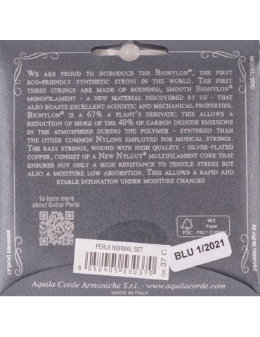 JUEGO DE CUERDAS AQUILA PARA GUITARRA CLÁSICA 37C PERLA TENSIÓN NORMAL 2