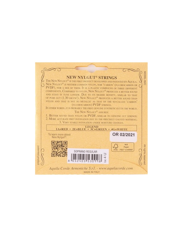 JUEGO DE CUERDAS AQUILA PARA UKELELE SOPRANO 4U