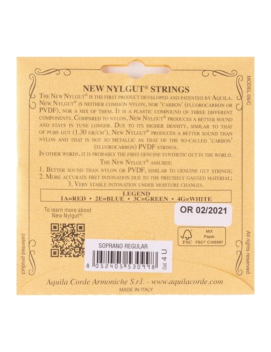JUEGO DE CUERDAS AQUILA PARA UKELELE SOPRANO 4U