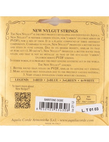 JUEGO DE CUERDAS AQUILA PARA UKELELE BARITONO 21U 2