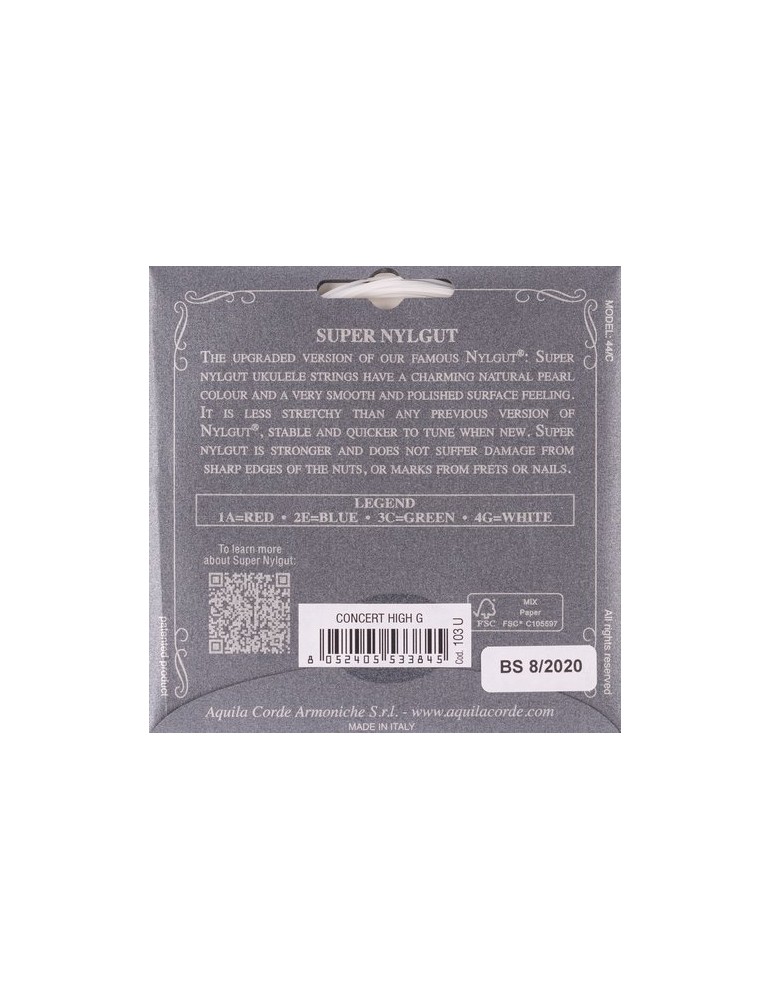 JUEGO DE CUERDAS AQUILA PARA UKELELE CONCIERTO 103U