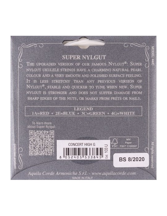 JUEGO DE CUERDAS AQUILA PARA UKELELE CONCIERTO 103U