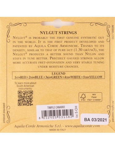 JUEGO DE CUERDAS AQUILA PARA TIMPLE SOPRANO 5CH 2