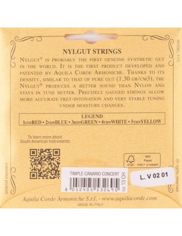 JUEGO DE CUERDAS AQUILA PARA TIMPLE CONCIERTO 13CH 2