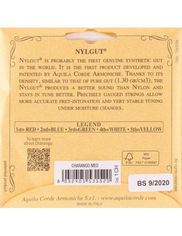 JUEGO DE CUERDAS AQUILA PARA CHARANGO 1CH TENSIÓN MEDIA 2