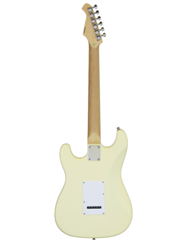 GUITARRA ELÉCTRICA ARIA TIPO STRATOCASTER BLANCA VINTAGE 2