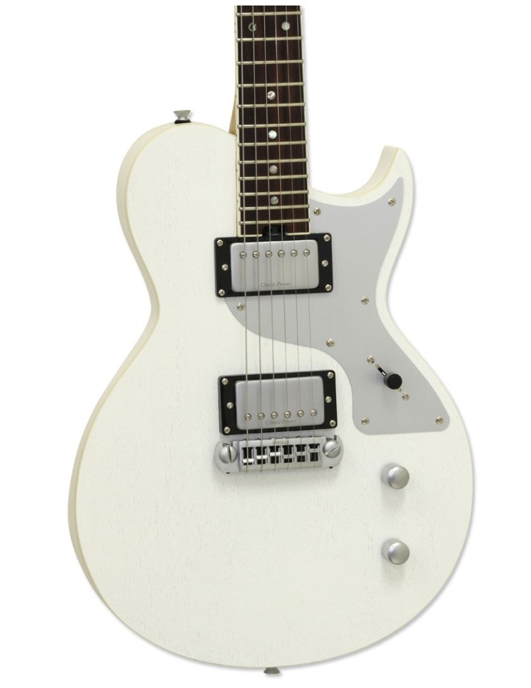 GUITARRA ELÉCTRICA ARIA LP 718-MK2-BROOKLYN BLANCA