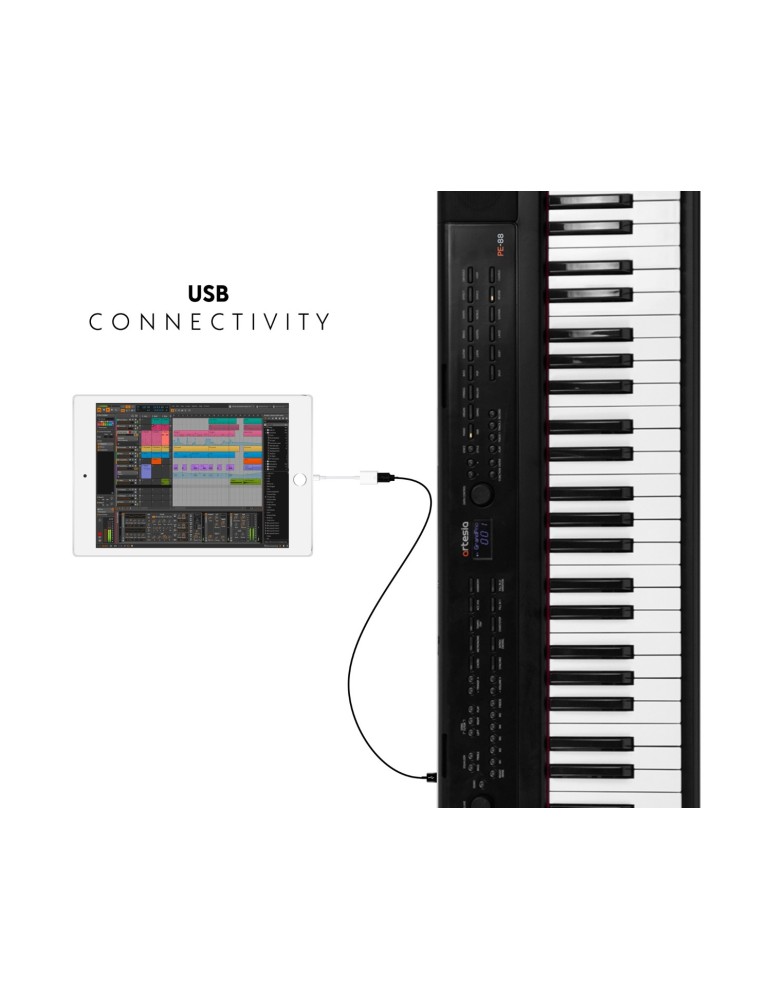 PIANO DE ESCENARIO ARTESIA PE-88 NEGRO