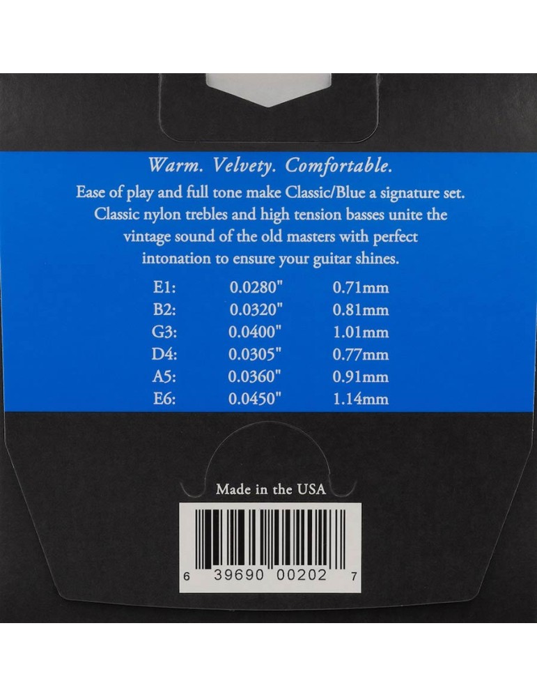 JUEGO DE CUERDAS AUGUSTINE BLUE CLASSIC REGULAR/FUERTE