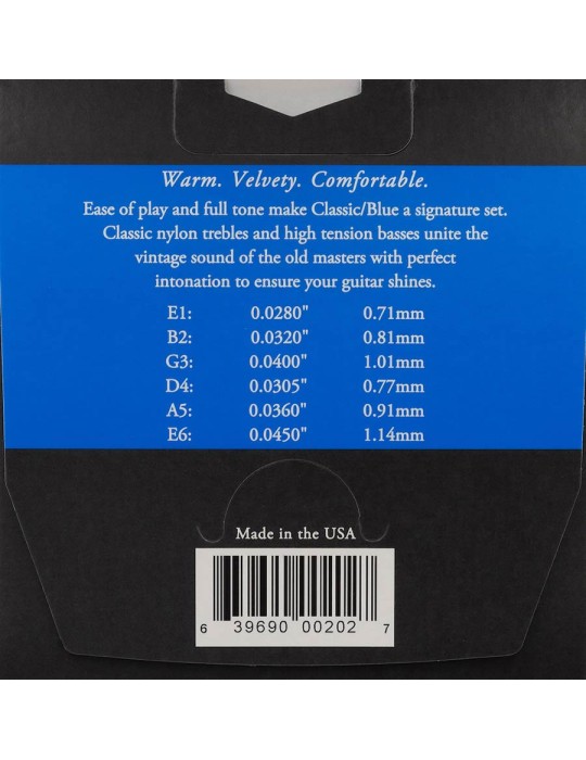JUEGO DE CUERDAS AUGUSTINE BLUE CLASSIC REGULAR/FUERTE