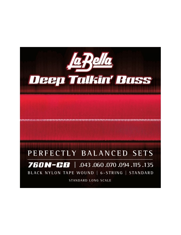 JUEGO DE CUERDAS PARA BAJO DEEP TALKIN´BLACK NYLON 6 CUERDAS